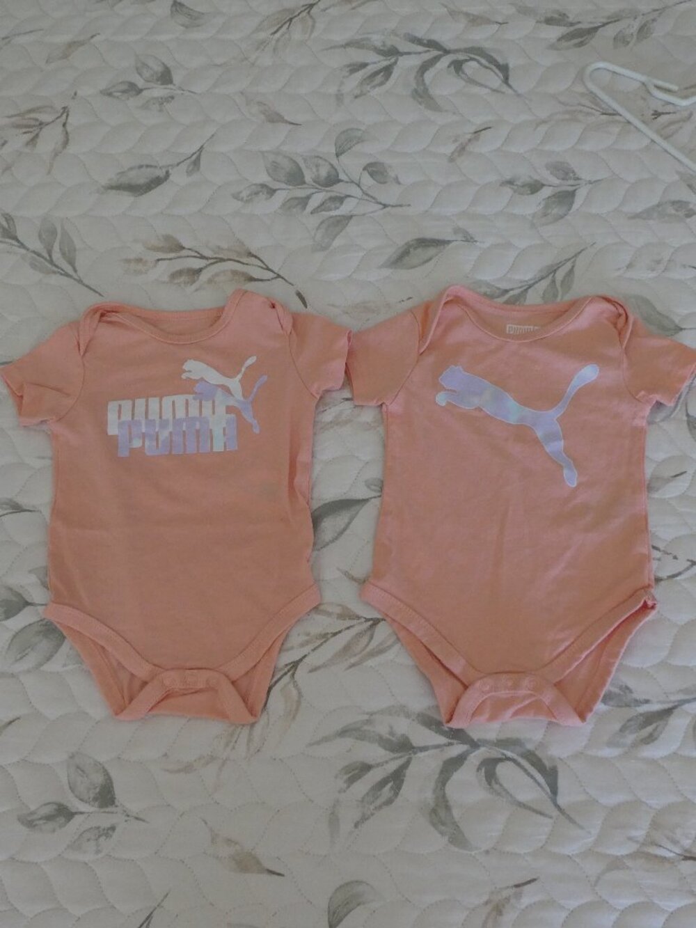 4/$20 TWO- Puma Onesies Infant Size 0-3 months